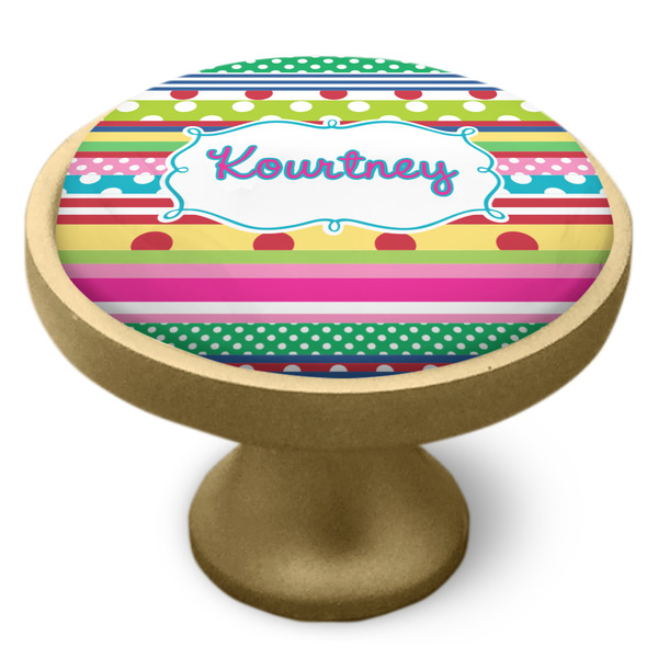 Ribbons Cabinet Knob - Gold - Side