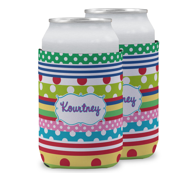 Custom Ribbons Can Cooler (12 oz) w/ Name or Text