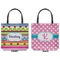 Ribbons Canvas Tote - Front and Back