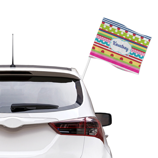 Ribbons Car Flag - Large - LIFESTYLE
