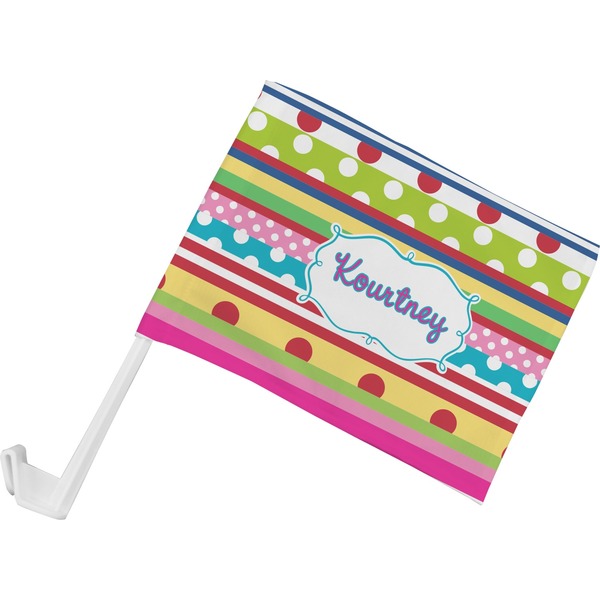 Custom Ribbons Car Flag - Small w/ Name or Text