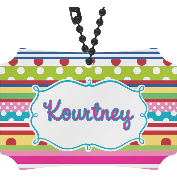 Custom Ribbons Rear View Mirror Ornament (Personalized)