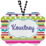 Ribbons Rear View Mirror Charm (Personalized)