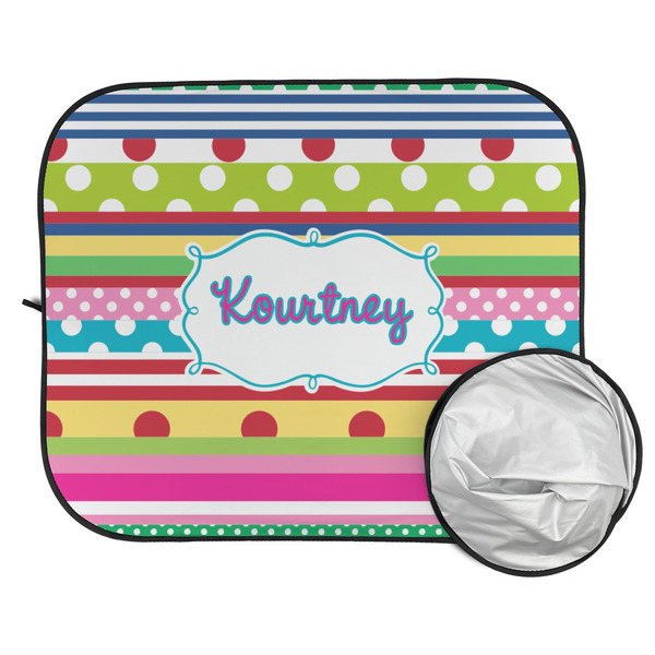 Ribbons Car Sun Shades - FOLDED & UNFOLDED