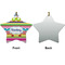 Ribbons Ceramic Flat Ornament - Star Front & Back (APPROVAL)