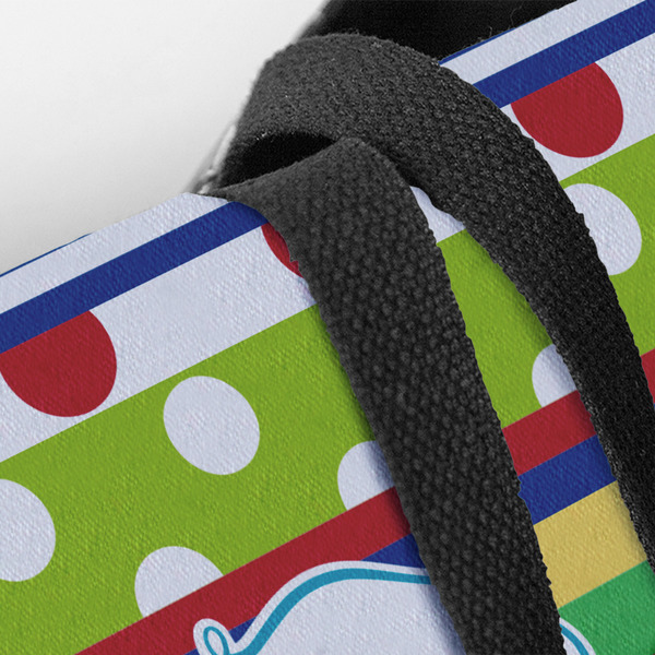 Ribbons Closeup of Tote w/Black Handles