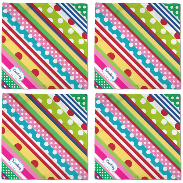 Ribbons Cloth Napkins - Personalized Dinner (APPROVAL) Set of 4