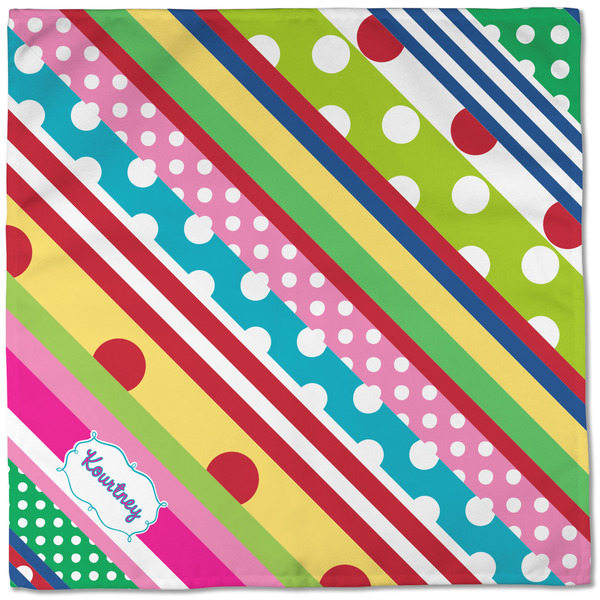 Ribbons Cloth Napkins - Personalized Dinner (Full Open)