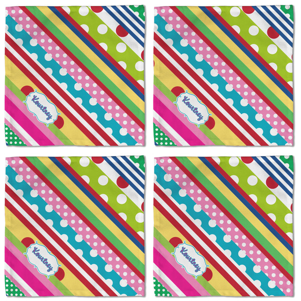 Ribbons Cloth Napkins - Personalized Lunch (APPROVAL) Set of 4