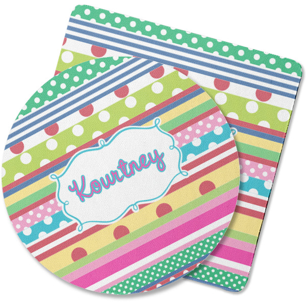 Custom Ribbons Rubber Backed Coaster (Personalized)