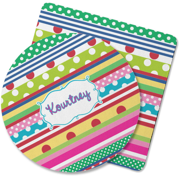 Custom Ribbons Rubber Backed Coaster (Personalized)
