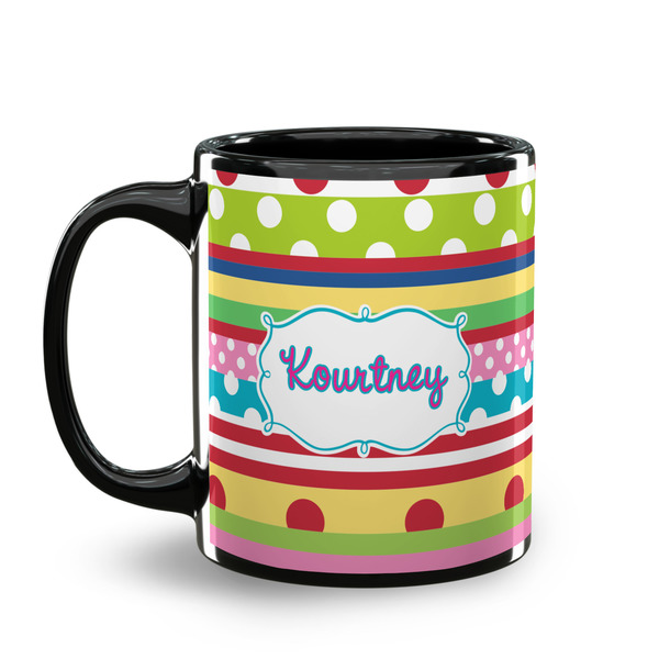 Ribbons Coffee Mug - 11 oz - Black