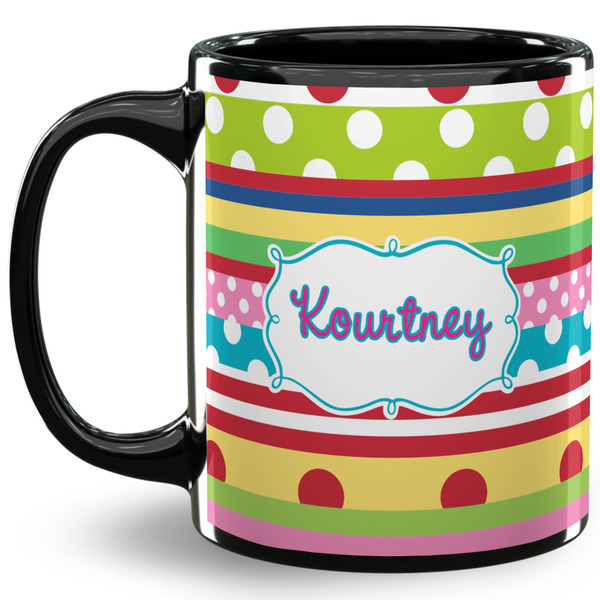 Custom Ribbons 11 Oz Coffee Mug - Black (Personalized)