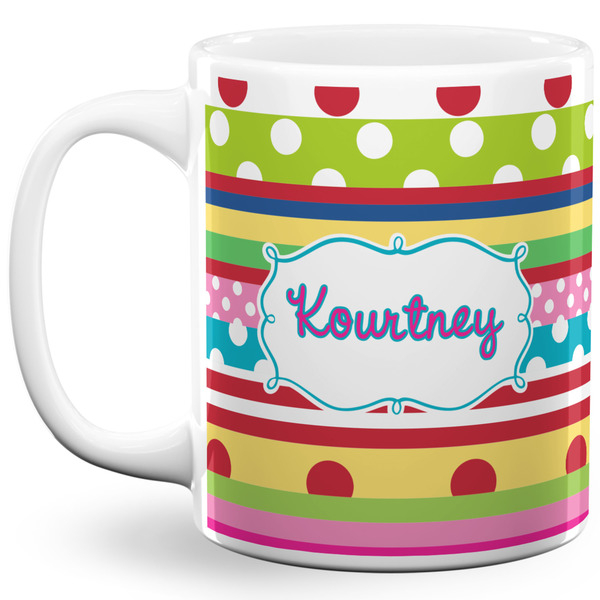 Custom Ribbons 11 Oz Coffee Mug - White (Personalized)