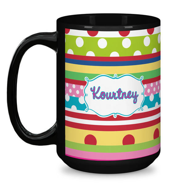 Ribbons Coffee Mug - 15 oz - Black