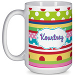 Ribbons 15 Oz Coffee Mug - White (Personalized)