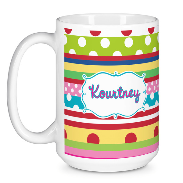 Ribbons Coffee Mug - 15 oz - White