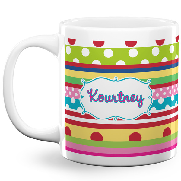 Ribbons Coffee Mug - 20 oz - White