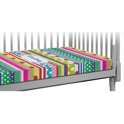Ribbons Crib Fitted Sheet (Personalized)