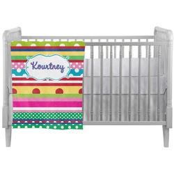 Ribbons Crib Comforter / Quilt (Personalized)