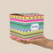 Ribbons Cube Favor Gift Box - On Hand - Scale View