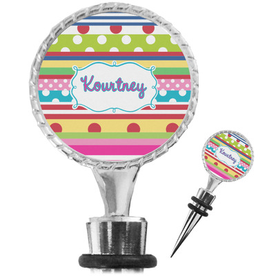 Ribbons Wine Bottle Stopper (Personalized)