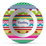 Ribbons Plastic Bowl - Microwave Safe - Composite Polymer (Personalized)