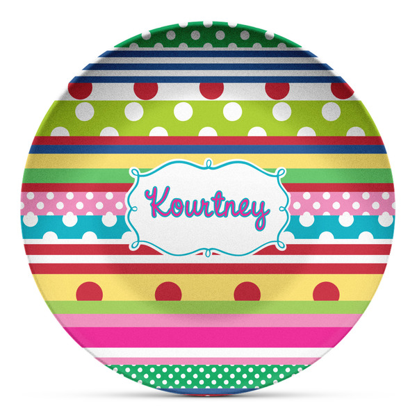 Custom Ribbons Microwave Safe Plastic Plate - Composite Polymer (Personalized)