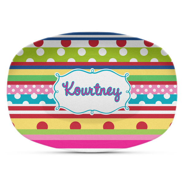 Custom Ribbons Plastic Platter - Microwave & Oven Safe Composite Polymer (Personalized)