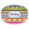 Ribbons Plastic Platter - Microwave & Oven Safe Composite Polymer (Personalized)