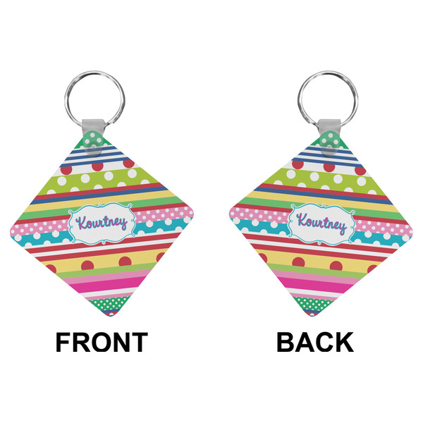Ribbons Diamond Keychain (Front + Back)