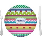 Ribbons Glass Lunch / Dinner Plate 10" (Personalized)