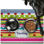 Ribbons Dog Food Mat - Large w/ Name or Text