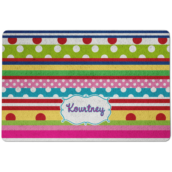 Custom Ribbons Dog Food Mat w/ Name or Text