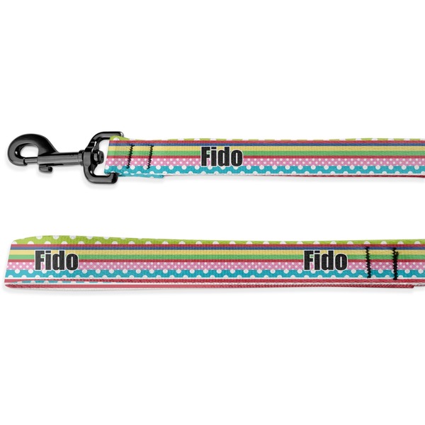 Custom Ribbons Deluxe Dog Leash (Personalized)