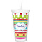 Ribbons Double Wall Tumbler with Straw (Personalized)