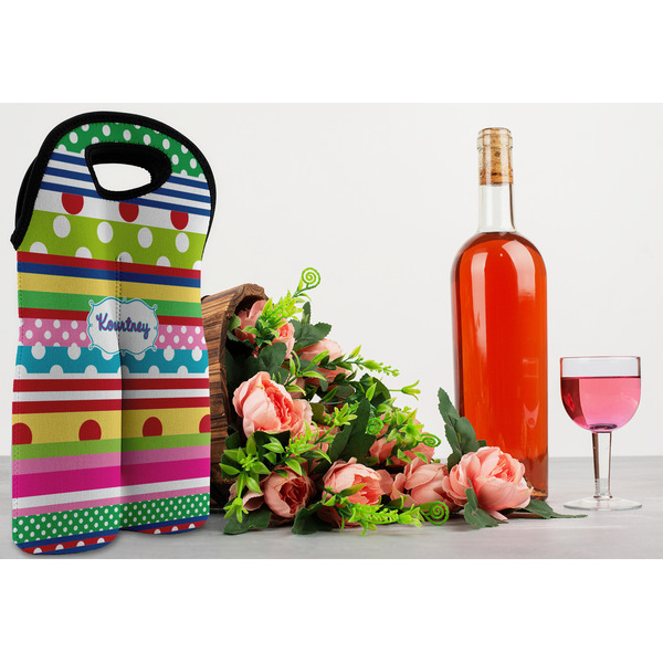Ribbons Double Wine Tote - LIFESTYLE (new)