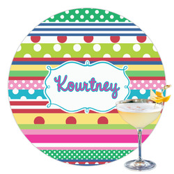 Ribbons Printed Drink Topper - 3.5" (Personalized)