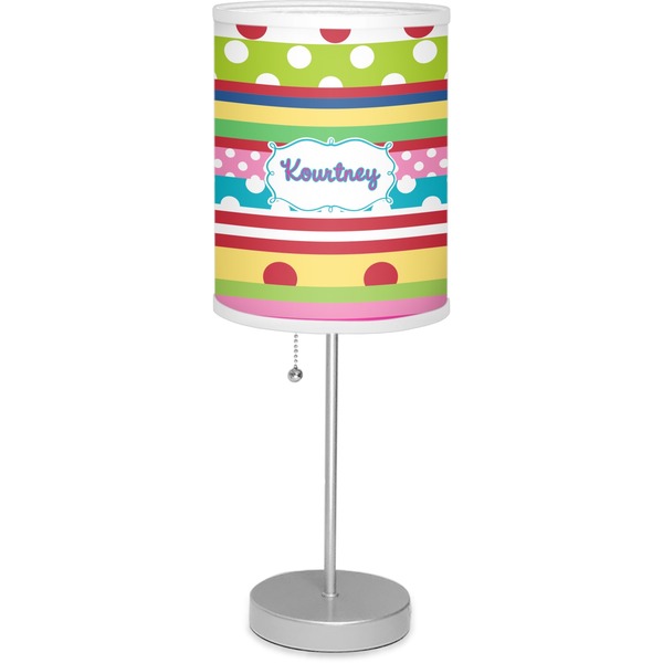 Custom Ribbons 7" Drum Lamp with Shade Polyester (Personalized)