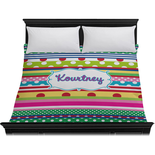 Ribbons Duvet Cover - King - On Bed - No Prop