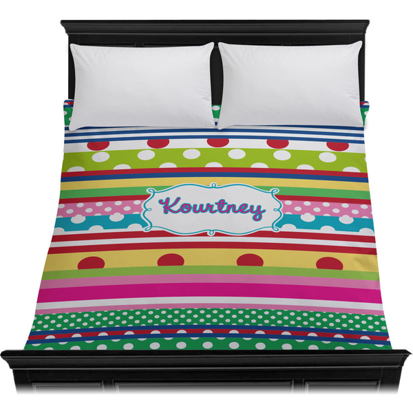 Ribbons Duvet Cover - Queen - On Bed - No Prop