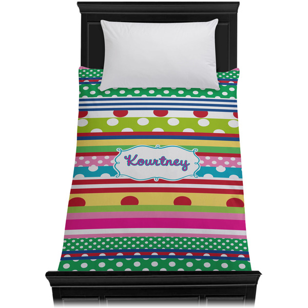 Ribbons Duvet Cover - Twin - On Bed - No Prop