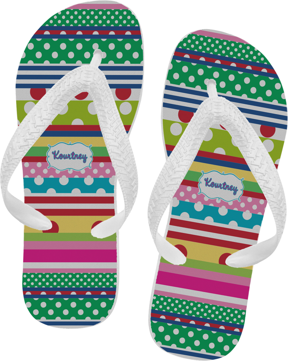 Ribbons Flip Flops (Personalized) - YouCustomizeIt