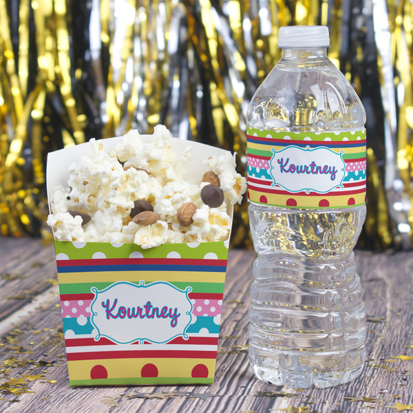 Ribbons French Fry Favor Box - w/ Water Bottle