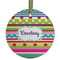 Ribbons Frosted Glass Ornament - Round