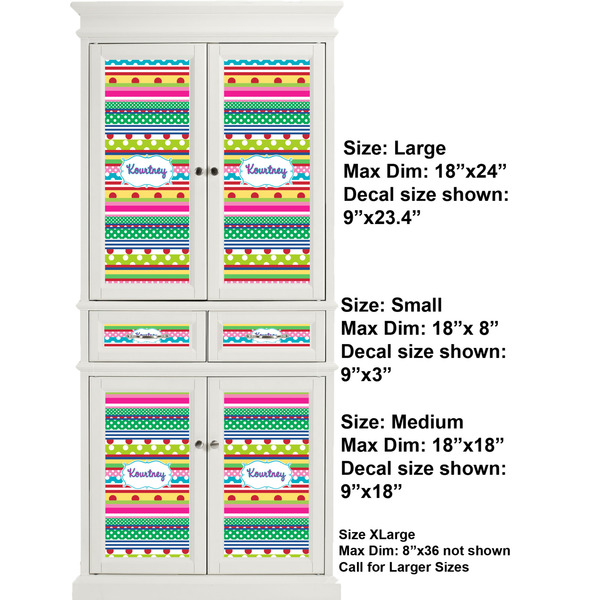 Ribbons Full Cabinet (Show Sizes)