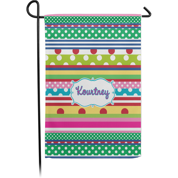 Custom Ribbons Small Garden Flag - Single Sided w/ Name or Text