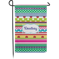 Ribbons Small Garden Flag - Double Sided w/ Name or Text