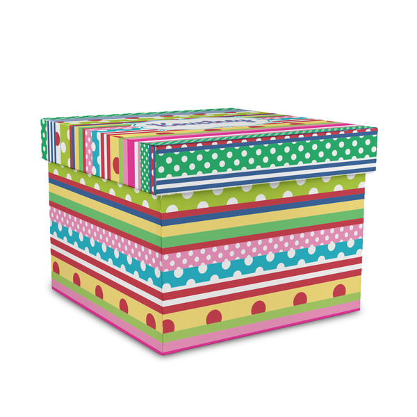 Custom Ribbons Gift Box with Lid - Canvas Wrapped - Medium (Personalized)