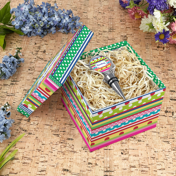 Ribbons Gift Boxes with Lid - Canvas Wrapped - Medium - In Context
